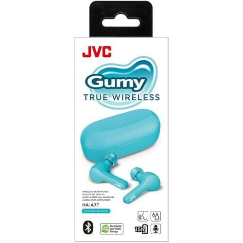 JVC Gumy HA-A7T In-Ear True Wireless Personal Earbuds - Soda Blue - 3
